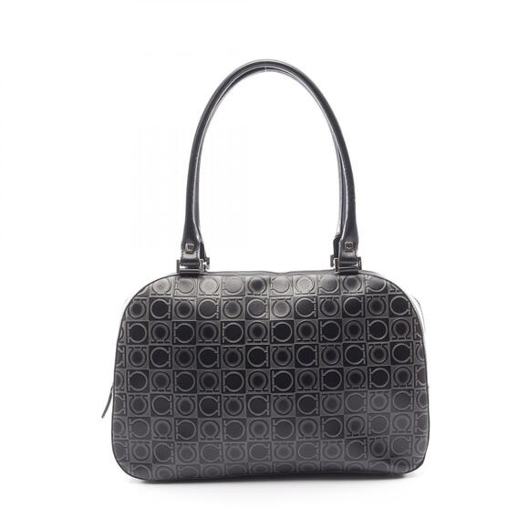 Salvatore Ferragamo Handbags - Salvatore Ferragamo Gancini Leather Bag Black